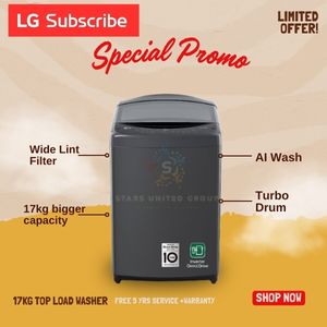 Lg Subscribe 17kg Top Load Washer with AI Direct Drive™ and Turbo Drum rawang, Lg Subscribe 17kg Top Load Washer with AI Direct Drive™ and Turbo Drum senawang, Lg Subscribe 17kg Top Load Washer with AI Direct Drive™ and Turbo Drum segambut, Lg Subscribe 17kg Top Load Washer with AI Direct Drive™ and Turbo Drum kepong, Lg Subscribe 17kg Top Load Washer with AI Direct Drive™ and Turbo Drum sri gombak, Lg Subscribe 17kg Top Load Washer with AI Direct Drive™ and Turbo Drum setia wangsa