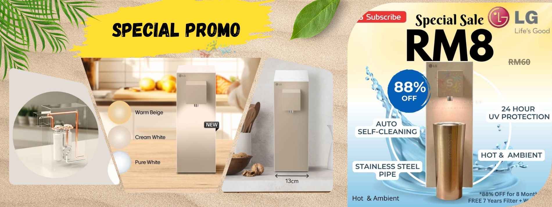 LG Water Purifier Puricare Can Ready Clean Water For You Anytime with hot and ambient WD210MN