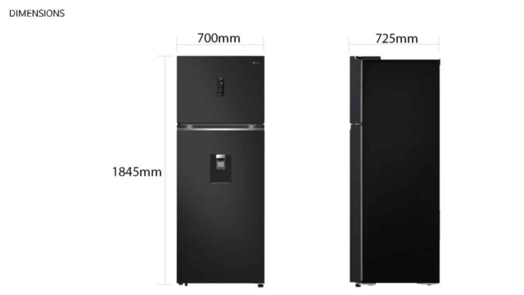 LG Subscribe Top Freezer Dimension