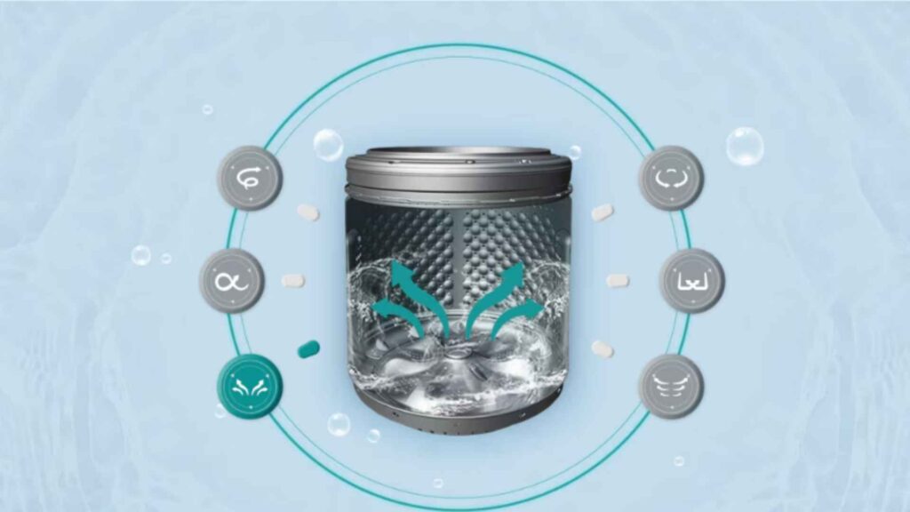 LG Subscribe Top Load washer 17kg rotate motion